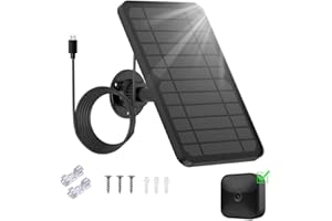 Tyeyober 1Pack Solar Panel for Blink Camera Outdoor，Waterproof Solar Panel Compatible with Blink Outdoor Camera/Blink XT/Blink XT2 with 4M Outdoor Power Cable and Adjustable Mount