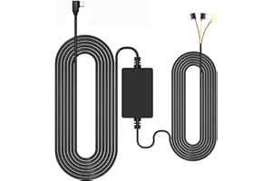WOLFBOX Type-C Hardwire Kit Extended Version for i07/G900/G850/G840S/G840H Dash Cam, Hard Wire Car Charger Cable Kit 12 V 24 V to 5 V for Dash Cameras with Battery Drain Protection (en Anglais)