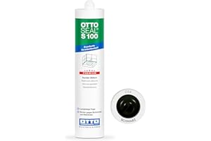 OTTOSEAL S 100 Premium-Sanitär-Silikon 300ml C04 schwarz – Sicher gegen Schimmel & Ideal für Bad, Küche & Wohnbereich – Hervorragend Glätt- & Modellierbar