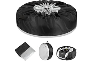 PLUSHCEWT Housse de pneu de secours imperméable en tissu Oxford - Housse de protection anti-poussière pour pneu de secours - Pour voiture, remorque, camping-car, SUV UV, camion - Convient pour roue de
