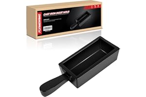 FLYINGWING 25-Unzen-Laibbarren Gusseisen-Barrenform zum Schmelzen, Gießen, Raffinieren von Gold, Silber, Aluminium, Kupfer, Messing