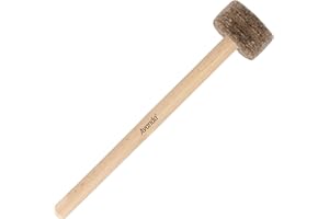Avanda Schlägel/Klöppel mit mittelhartem Filzkopf Ø 5 zum Anschlagen von Klangschalen und Gongs. 32 cm langer Stiel aus natürlichem Rosenholz. Fertigung ohne Schraube. Für professionelle Ansprüche.