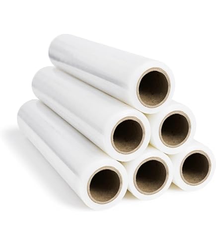 Film Étirable Déménagement Extra Résistant - 6 Rouleaux 40 Cm X 250 M - Protection Palette Transparent Ultra Solide Pour Meubles Et Colis