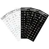 6 Pezzi Adesivi Tastiera Italiana, Adesivi Tastiera Per Conversione Layout Italiano(3*Nero, 3*Bianco)