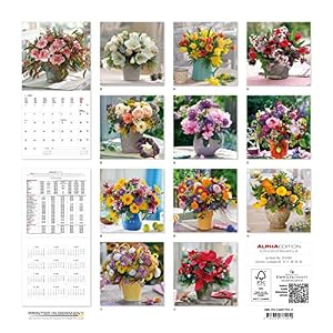 Alpha Edition 17.0101 Calendario da Muro "Fiori" 2017 30x30 cm