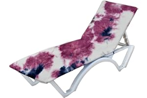 QINGZY Schonbezug für Gartenliege, 75x210cm Frottee Liegenauflage, Handtuch für Sonnenliege, Strandliegen Bezug Mikrofaser, Praktisches Strandtuch für Schwimmbäder, Strände, Garten (B)