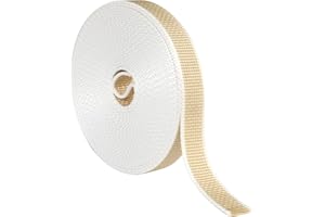 CARRETCAR EUROPEA Cinta para Persianas 6 metros x 20mm de Ancho Colo Beige - Cuerda de repuesto para Carretes de Persiana 20 mm x 6mts | Resiste los Rayos UV | Fabricada en España