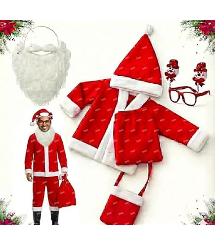 Buy Mobison Cotton Blend Santa Claus Dress for Adults for