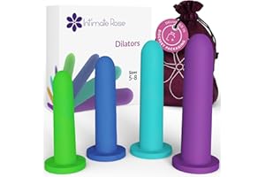 Intimate Rose Large 4-Pack Silicone Dilators for Women & Men, Sizes 5-8