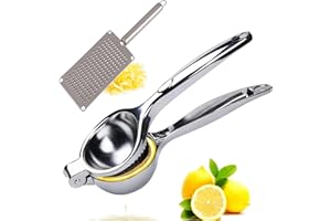 BODESHIS Lemon Squeezers and grater, Heavy-Duty Lime Squeezer & Manual Lemon Juicer Hand Press for Maximum Extraction, Durable Citrus Juicer Squeezer with Ergonomic Handle, Dishwasher Safe