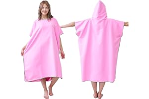 jooeer Changing Poncho for Adults Microfibre Hooded Beach Towel Dress Surf Poncho for Women Men Pool Swimming Camping Travelling Bathing, Quick Dry, Lightweight