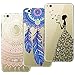 Produktbild Yokata [3 Packs] Huawei P8 Lite 2017 Hülle Silikon Transparent Durchsichtig Handyhülle Schutzhülle TPU Dünn Slim Kratzfest mit Motiv Muster - Mandala + Feder + Mädchen und Schmetterling
