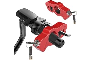 CUINIUNAID Universal Motorrad Lenker Schloss Diebstahlsicherung Fahrrad Bremsscheibenschloss Motorrad Motorradschloss Motorrad Diebstahlschutz Motorrad Schloss (Rot)