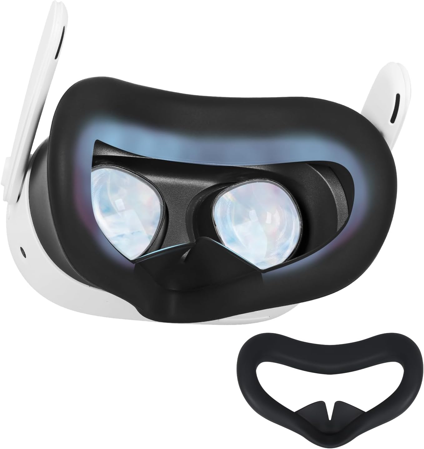 Cubierta Facial de Silicona Para Meta Quest 3S - Almohadilla Compatible Con Auriculares y Accesorios Quest3S - Máscara Resistente Para VR