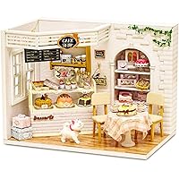 CUTEBEE Miniature Avec Des Meubles De Maison De Poupée, Kit DIY Dol En Bois Ainsi Que La Poussiere Et Le Mouvement De L Amz