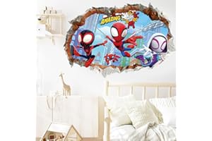LXJYMFZI 3D New Superhero Wall Stickers Boys Wall Decal for Bedroom Living Room Hotel Decor Size：（40X60cm）