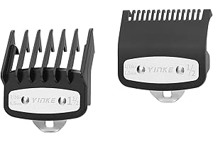 Yinke Trimmer Aufsätze Aufsteckkamm für Wahl Haarschneidemaschine Magic Clip Trimmer Rasierer, 2 Schnittlängen sind 1,5 mm und 4,5 mm Bartschneider Aufsteckkamm-Set Kit (2PCS, BLACK)