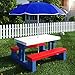 Produktbild Kindersitzgruppe für drinnen und draußen inkl. Sonnenschirm - Kinder Sitzgruppe Kinderbank Kindermöbel Kindergartenmöbel Gartenmöbel Picknickgruppe 2 Bänke + Tisch