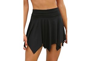 TZLDN Women's Pleated Skater Skirt with Pockets - Athletic Mini Skorts with Shorts for Workout Golf Tennis School Lingerie Role Play Femboy