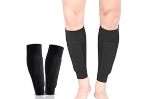 GIEEU Shindefender Protège-tibias, Sharelove Protège-tibias de football, Protège-tibias de football avec coussinets élastiques en nid d'abeille pour adolescents et adultes, 1 paire