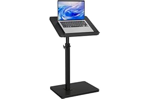 IBUYKE Tavolino a Forma Di C, Girevole a 360°/Regolabile in Altezza/Ribaltabile, Tavolino Divano per Spazi Ridotti, Moderno Comodino per Divano, Letto, Soggiorno, Nero TVT004B