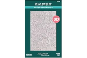 SPELLBINDERS Floral Fans 3D Embossing Folder from The Spring in Kyoto Collection by Alex Syberia Designs, White