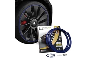 AlloyGator Protège-jantes Bleu pour roues jusqu'à 24" | Convient à toutes les voitures | Compatible Tesla | Protège-jantes durable | Garde-jantes | Disponible en 15 couleurs