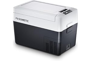 DOMETIC CDF2 36 Chłodziarka/Zamrażarka kompresorowa, +10 °C do -15 °C, 31 litrów, Mini-lodówka 12/24 V do samochodu, ciężarówki lub łodzi z ochroną akumulatora, szary