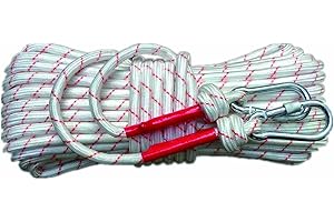 MOCUI Corda da Arrampicata Ausiliaria per Esterno Funi Metalliche Corda di Sicurezza ad Alta Resistenza Corda di Salvataggio in Nylon Intrecciato Imbracatura Anticaduta