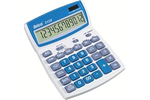 Rexel Ibico 212X Tischrechner (mit schwenkbarem Display) weiß/blau