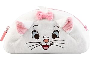 Grupo Erik: Astuccio Scuola in tessuto felpato Minou Aristogatti– astuccio peluche Bonjour Marie, Astuccio Morbido Disney bambina Con Cerniera