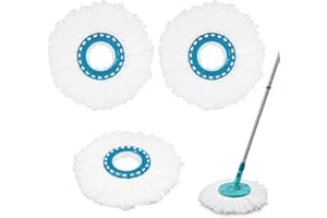 ZIGefofo 3 Piezas Cabeza de Fregona de Repuesto para Leifheit Clean Twist Disc Mop Ergo Muy Absorbente Fácil de Reemplazar Funda de Recambio para Mopa de Microfibra Apto para Todos los Suelos