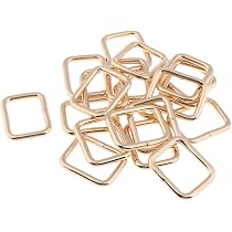 20PCS Light Gold Square Bag Loops - Metal Snap Hook Rings For DIY Strap & Belt Making