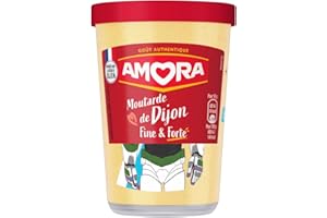 AMORA - Moutarde de Dijon - Fine et Forte - goût incomparable et authentique - 185g