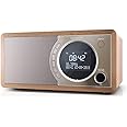 SHARP DR-450(BR) 6W DAB+ and FM Digital Radio with Bluetooth, LED Display and Alarm Clock – Brown