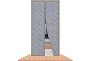 LAIJIANG Magnetic Insulated Door Curtain 90x210cm,Thermal Door Cover to Keep Warm, Windproof Soundproofing Front Door Curtain for Winter