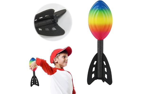 FainFun Javelot Vortex, Javelot Rocket Jouet en Mousse Souple, Fusée Vortex ne Sifflante Amusant pour Petits et Grands, Roquette ne Sifflante, Vortex Aero pour la Plage, la Piscine, la Pelouse