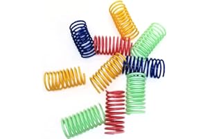 CATMAT Cat Spring Luxury Hand-Cut Toy 10pcs no sharp ends. Safer, Durable Interactive Kitten Activity Toys Fun Gift Blunt Ends Keep Fit Exercise Hunting , Indoor or Outdoor Play Exerciser