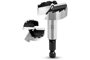 NICAVKIT Broca Forstner 45 mm para Madera, Dientes Múltiples, Cortador De Agujeros Con Vástago Hexagonal