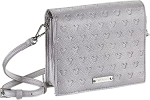ONOMATO! Minnie Mouse Saffiano - Bolso de mano de piel sintética, plata, Einheitsgröße