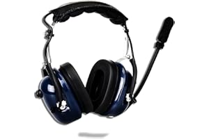 Retevis Casque Aviation Écouteur Casque Réduction de Bruit VOX Oreillette Compatible avec Talkie Walkie RT24 RT27 RT619 BAOFENG BF-888S UV-5R Kenwood HYT TYT WOUXUN (Bleu,1 Pcs)