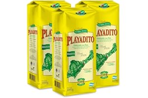 Playadito Yerba Mate 1kg, Paquete de 3, Original de Argentina, Con Palo