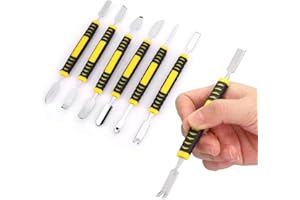 ZUNATE 6 in 1 Strumenti di Riparazione Elettronica in Acciaio al Carbonio Apertura di Leva con spudger in Metallo Piatto a Doppia estremità per Tablet, Laptop, Telefono Cellulare