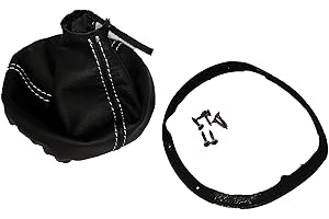 LARTEPELLE Cuffia Cambio in Vera Pelle Compatibile con Y Ypsilon 843 dal 2003 al 2012 + Kit Cornice plastica