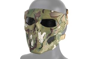 Huenco Halloween Skull Masks Airsoft Maschere protettive a Pieno facciale CS War Gioco BB Gun Scheletro Maschere Festa Cosplay Maschera Puntelli di Film