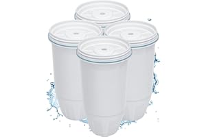 ZaKaBox 4-Pack Water Filter Replacement for Zero Water Filter Jug ZR-017, 6-Stage 0 TDS Cartridges, fits (ZR-001/003/004/006/008/012/017/ZR-600), Filter cartridges