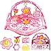 Produktbild Sonnenblume Rosa Baby Krabbeldecke Spielböge Baby Erlebnisdecke Spieldecke Baby Spieldecke mit Spielbogen mit Musik 0-12 Monate ca. 85 x 85 x 50 cm