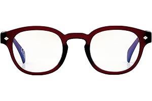 Foster Grant "Birch" Blue Light Reading Glasses, OxBlood Red, Multiple Magnifications