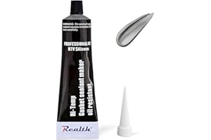 Realth Silicone Gasket Joint Maker 1 Pièce haute température RTV 3,53 onces Gris ultra résistant à l'huile joint de bride haute résistance pour la réparation de motos automobiles (SG410)
