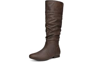 DREAM PAIRS Women's Knee High Boots and Pull On Fall Weather Boots, Ladies' Fashion and Comfortable Walking Boots, Zippers Boots, and Flats